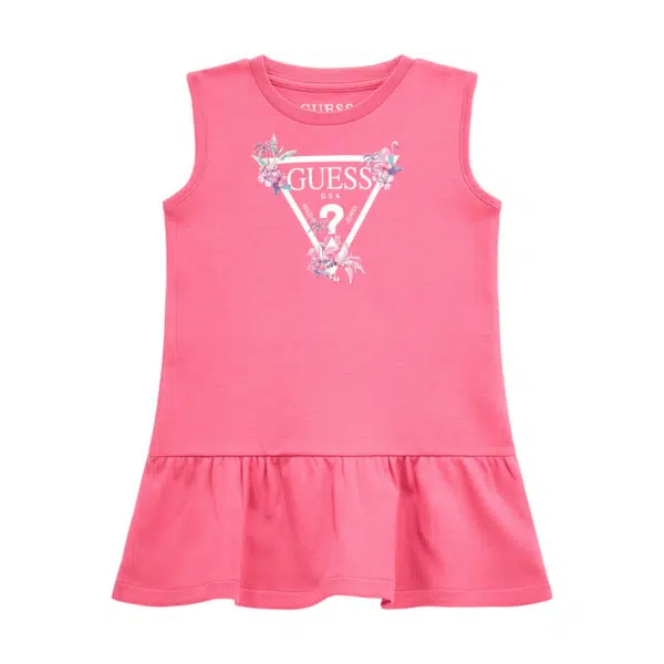 guess girls pink sleeveless dress