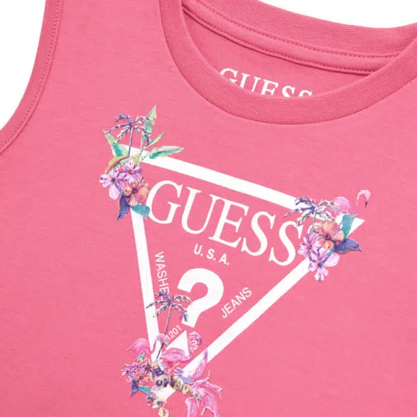 guess girls pink sleeveless dress