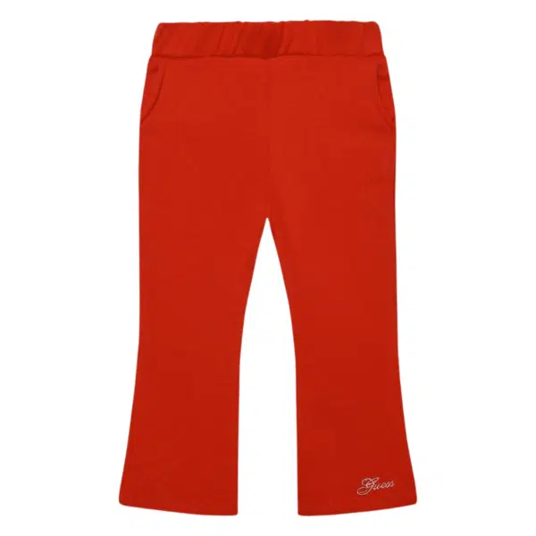 guess girls red active trousers