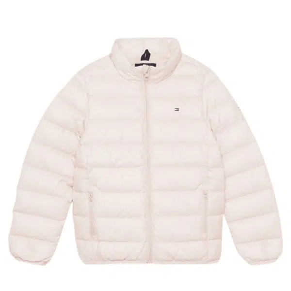 tommy hilfiger cream light down jacket