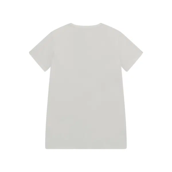 guess girls white tshirt with triangular logo back view