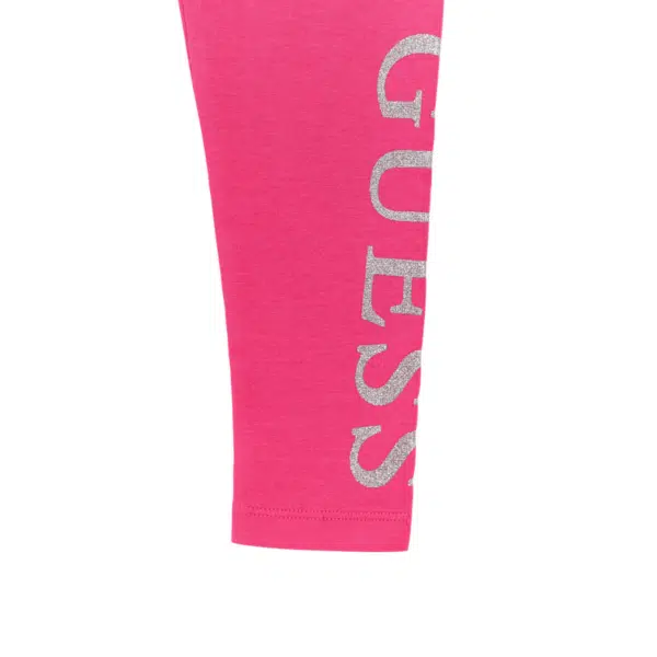 guess girls pink leggings close up