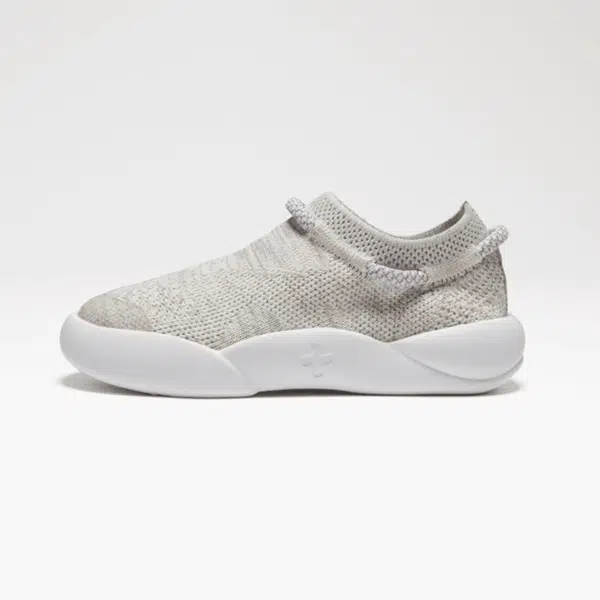 dubs childrens flex light grey eco friendly trainers top view