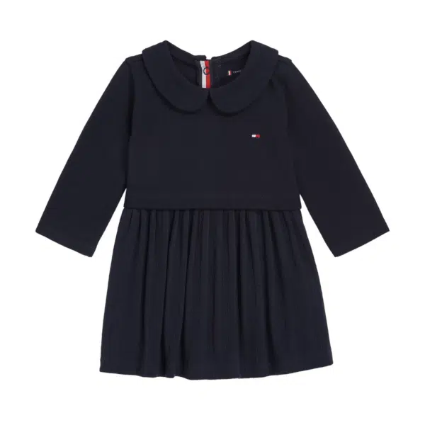 TOMMY HILFIGER PIQUE POINTELLE REGULAR DRESS LS (3)