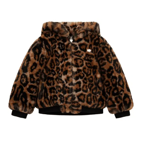 Guess Hooded Faux Fur Bomber