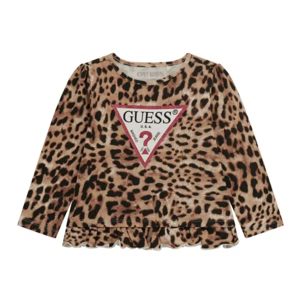 Guess Leopard Long Sleeve T-Shirt