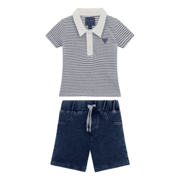 GUESS POLO & DENIM SHORT SET (2)