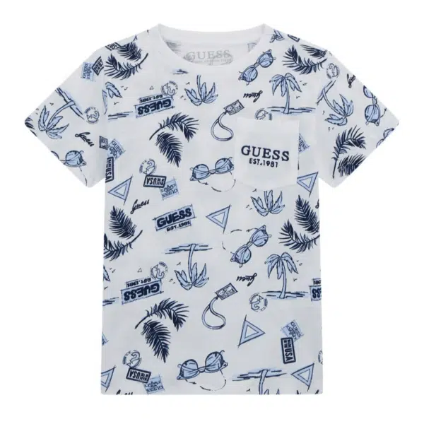 Guess Boys Tropical Print T-Shirt