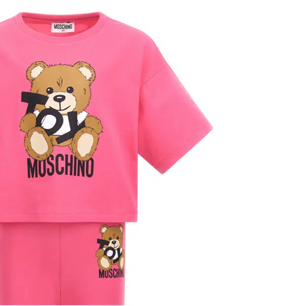 Moschino Teddy Logo T-Shirt & Cycling Short Set (4)