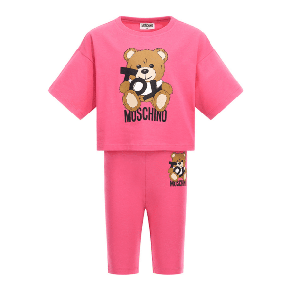 Moschino Teddy Logo T-Shirt & Cycling Short Set (4)